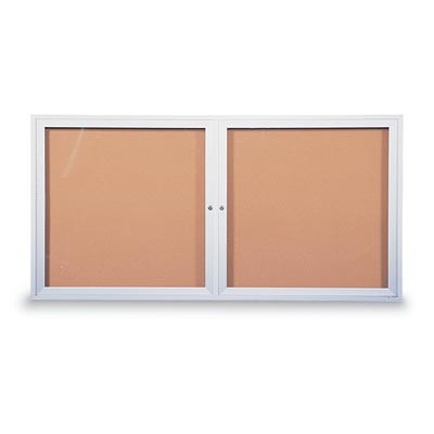 48 x 36" Double Door Standard Outdoor Enclosed Corkboards