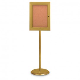 Gold Base/ Gold Frame Pedestal Corkboard